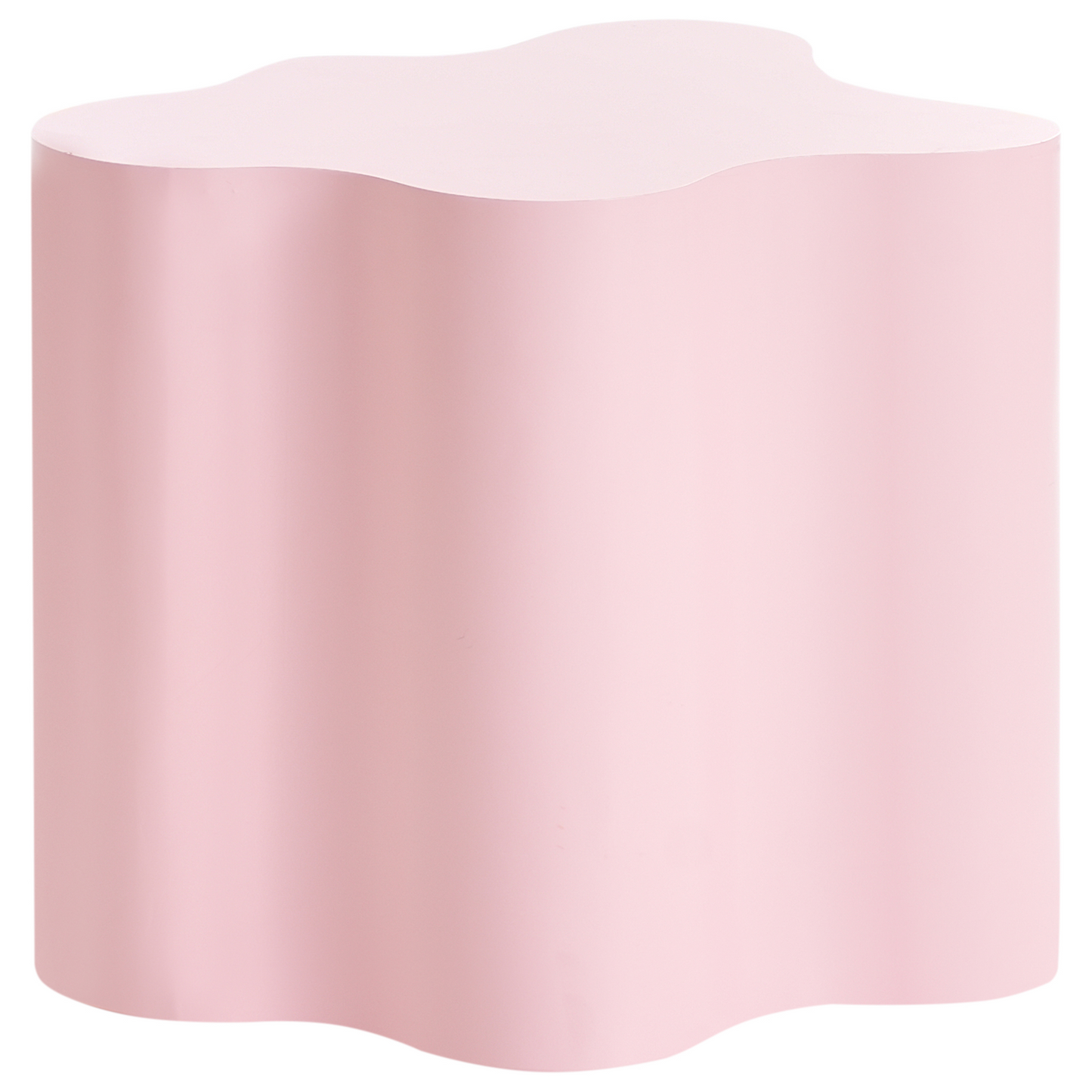 NovaHome Side Table Pastel Pink MDF Irregular Base 40x45 cm