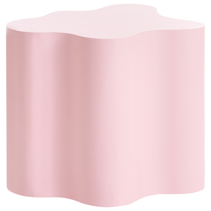 NovaHome Side Table Pastel Pink MDF Irregular Base 40x45 cm