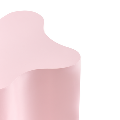 NovaHome Side Table Pastel Pink MDF Irregular Base 40x45 cm