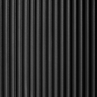 NovaCasa Side Table Black MDF Irregular Fluted Base 40x50cm