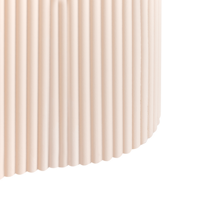 Lumina Living Side Table Off White MDF Irregular Fluted Base 40x50 cm Modern Design Accent