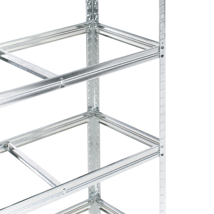 5-Shelf Silver Metal Storage Shelving Unit Outdoor Indoor