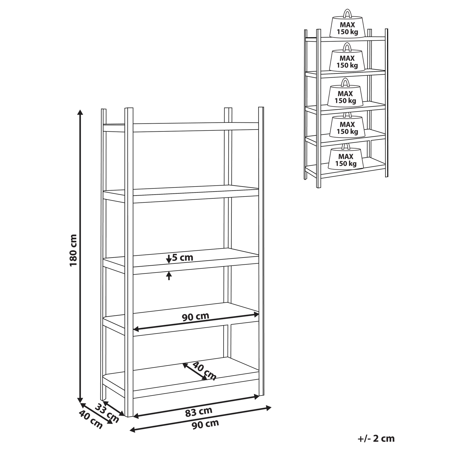 5-Shelf Silver Metal Storage Shelving Unit Outdoor Indoor