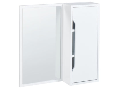 Wall Mounted Cabinet With Mirror In White 60 x 60cm