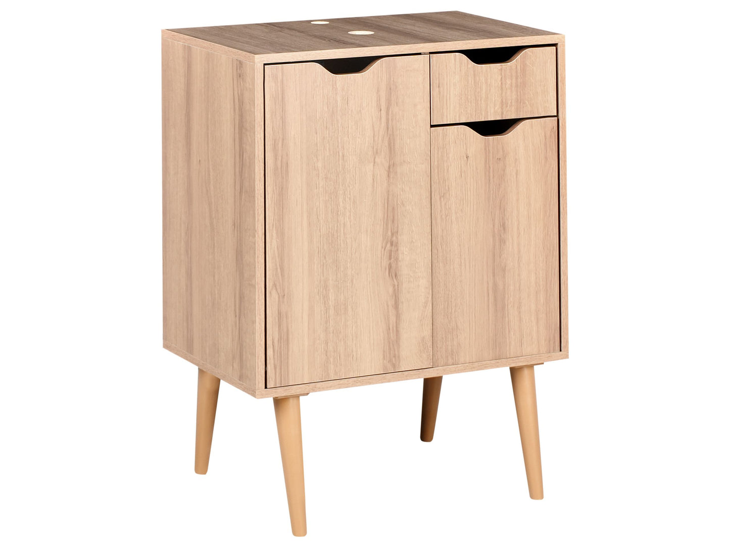 Washbasin Cabinet White MDP 60 x 80cm With Shelf