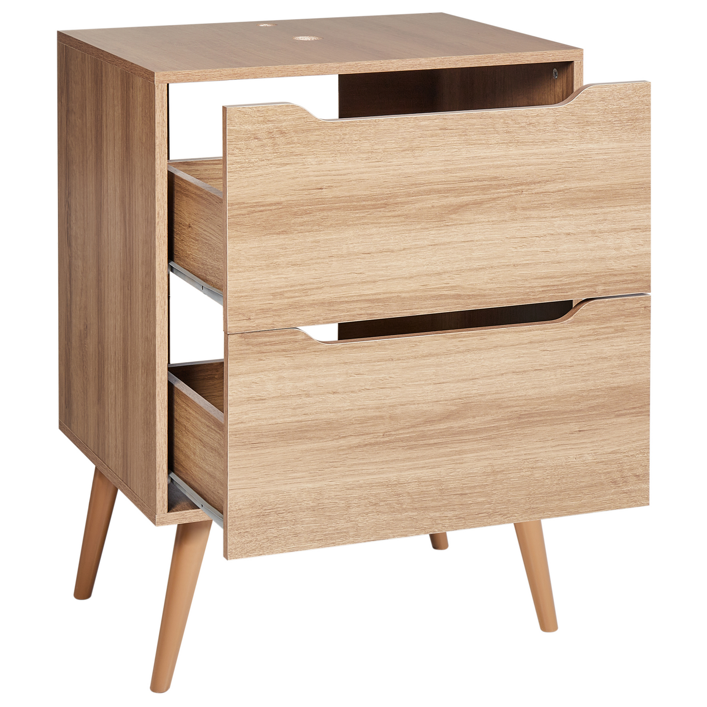 Washbasin Cabinet 60 x 80cm Light Brown MDP with Drawers