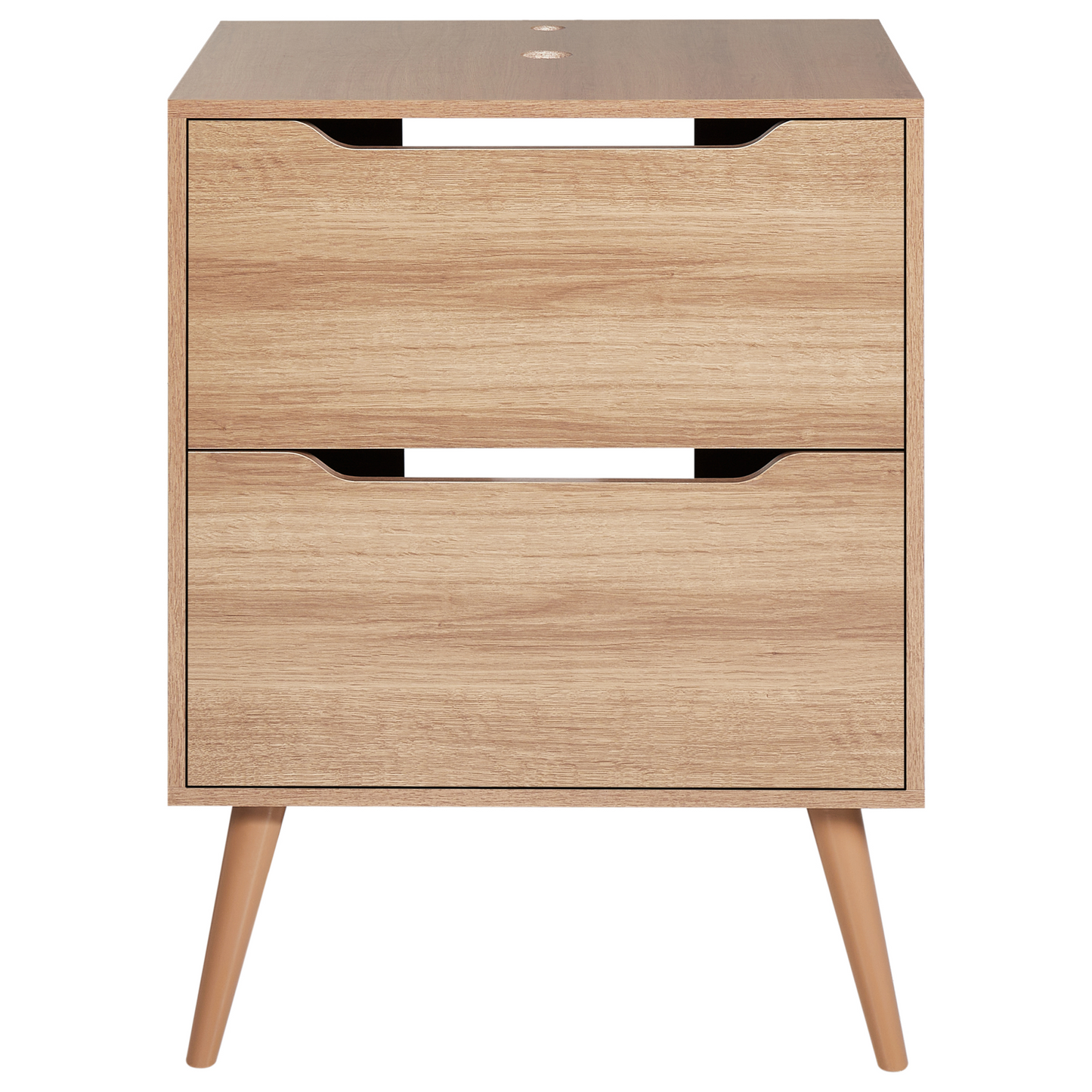 Washbasin Cabinet 60 x 80cm Light Brown MDP with Drawers