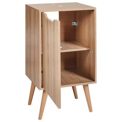 Washbasin Cabinet Light Brown MDP 45 x 80cm With Shelves