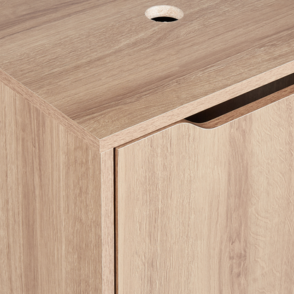 Washbasin Cabinet Light Brown MDP 45 x 80cm With Shelves
