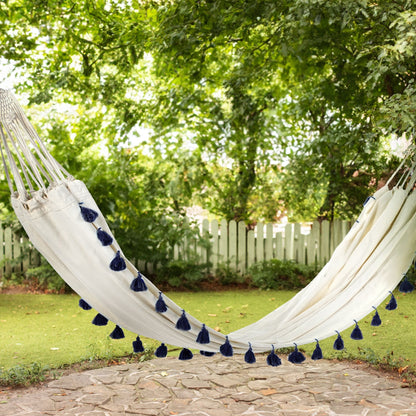 Hammock Beige With Dark Blue Cotton Seat