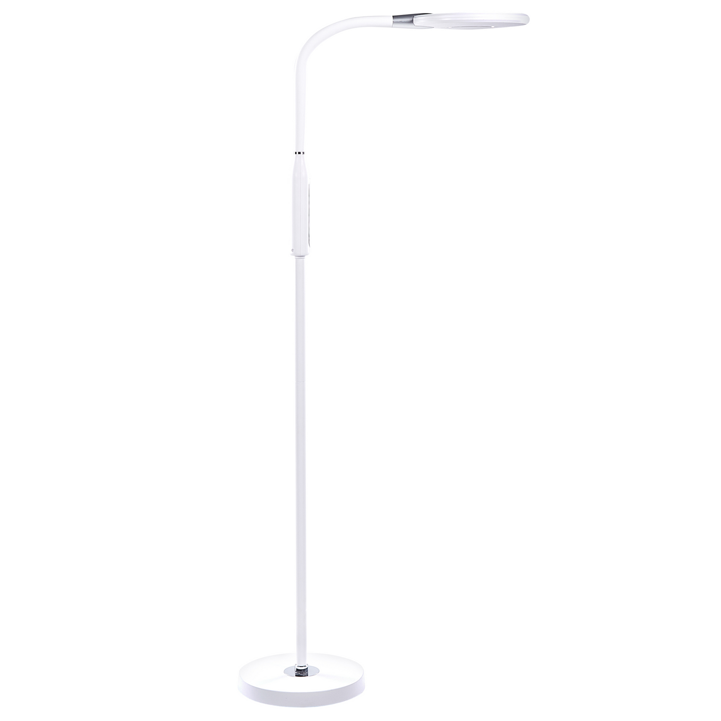 Floor LED Lamp 148cm Ring Dual Light Sources Dimmable White For Study And Home Office