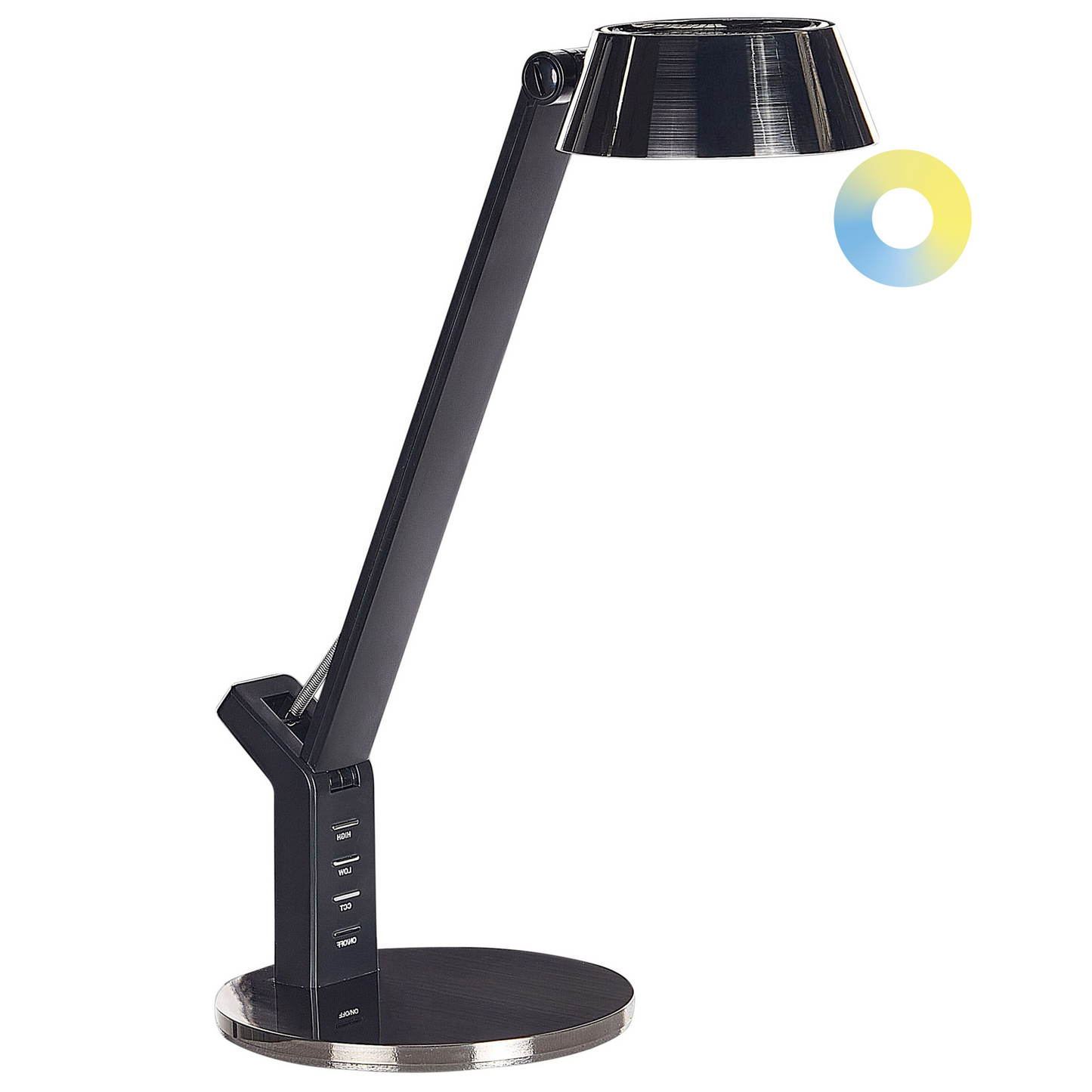 Brass Desk Lamp With Adjustable Arm Dimmer And USB Port