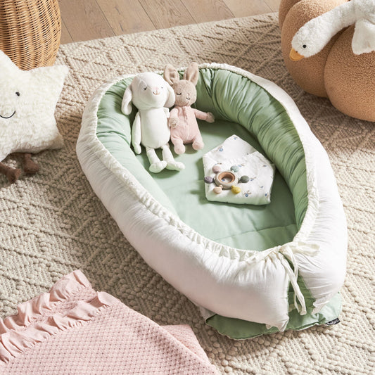 Reversible Cotton Baby Cocoon Light Green 55 x 90cm