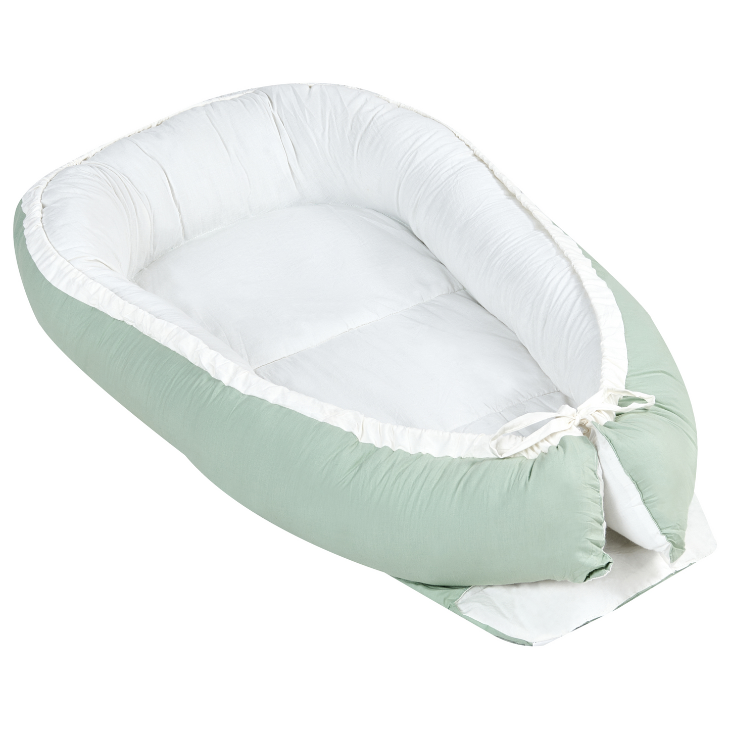 Reversible Cotton Baby Cocoon Light Green 55 x 90cm