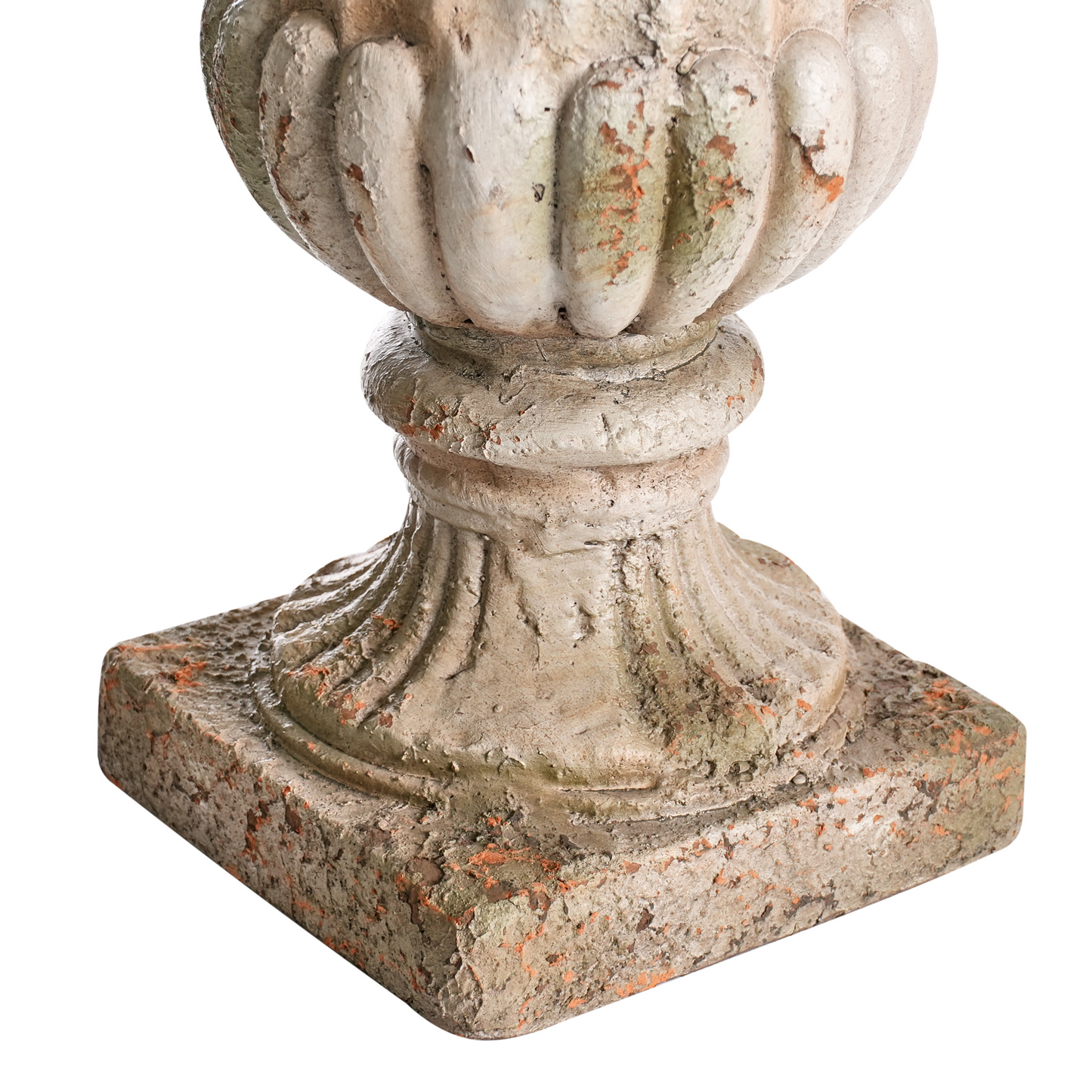 Beige Distressed Plant Pot Vintage Style Antique Look Indoor Outdoor