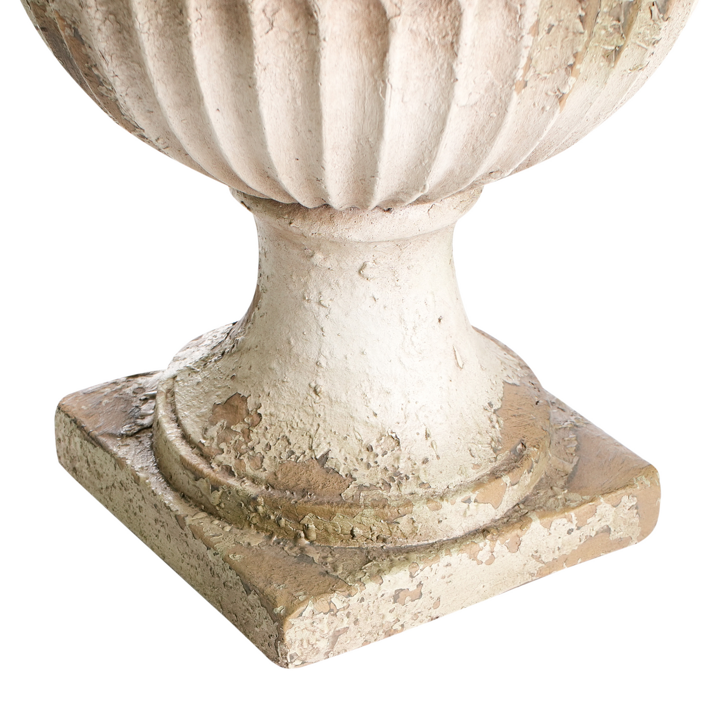Plant Pot Beige Distressed Vintage Style Antique Look Indoor Outdoor