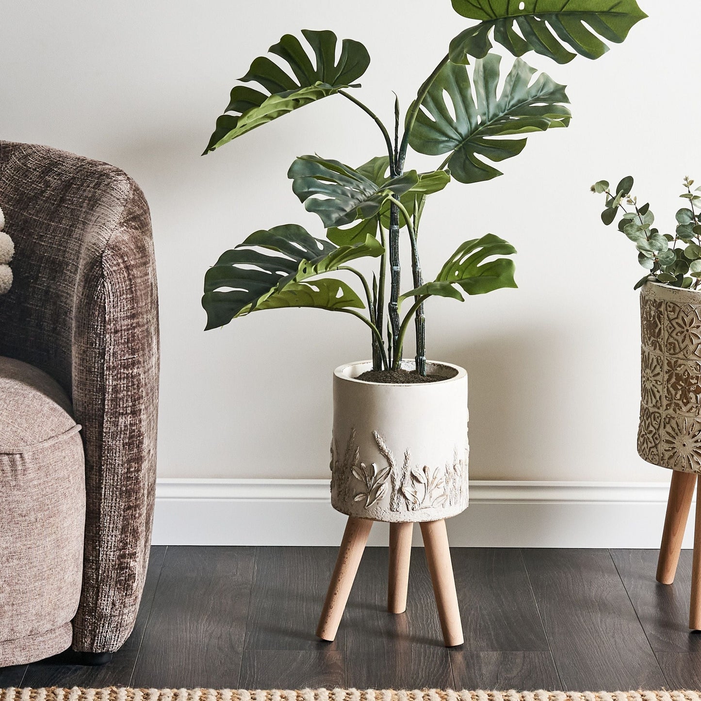 Pot Co Off White Distressed Vintage Plant Pot
