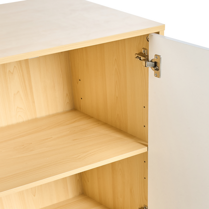 Storage Cabinet Light Brown 2 Door Locker With 2 Shelves