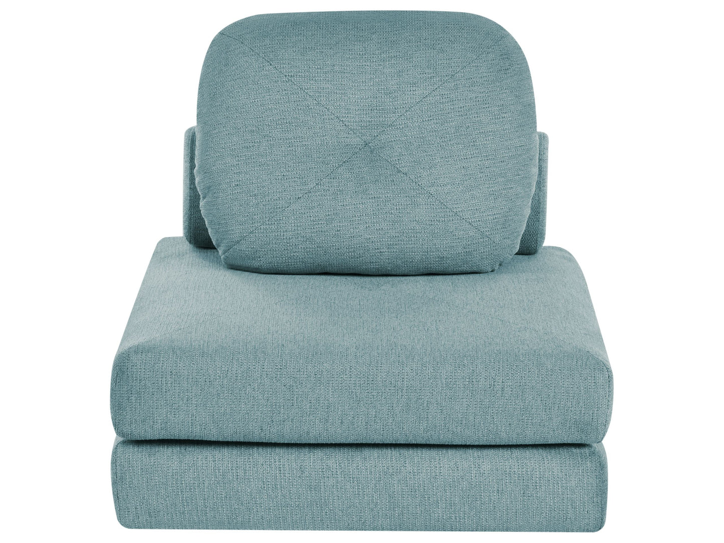 Sofa Pouffe Bed Mint Green Fabric Fold Out Single Sleeper