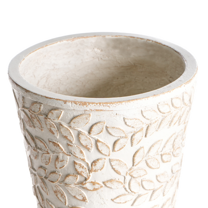 Arden Vintage Plant Pot Off White Distressed Indoor Outdoor