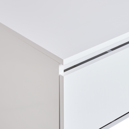 Wall Mounted Bath Cabinet 60 x 47 White Marble Fluted Front