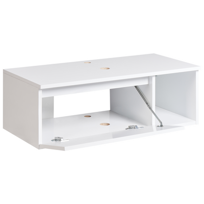 Wall Mounted Bathroom Cabinet White 80 x 40 Fluted Front