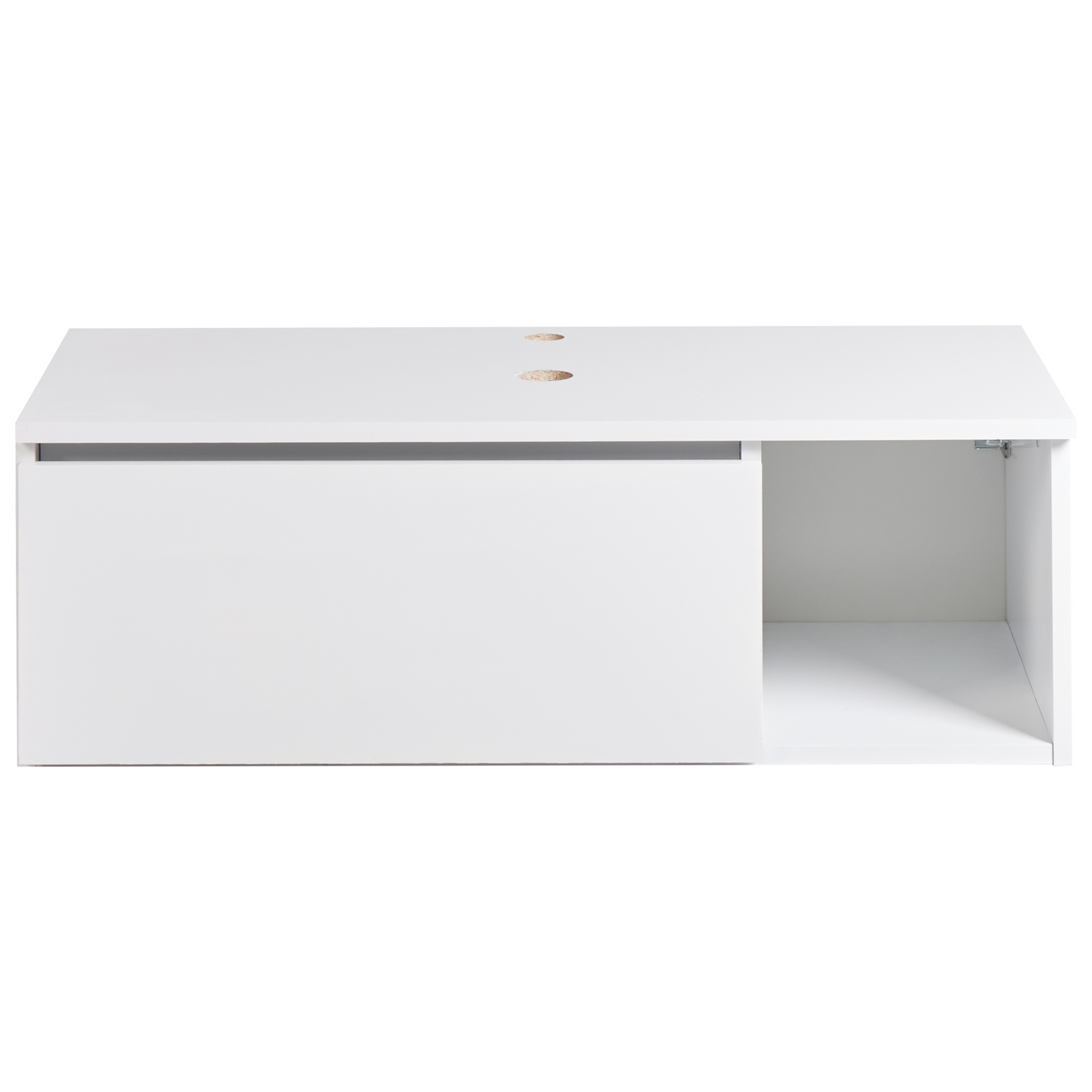 Wall Mounted Bathroom Cabinet White 80 x 40 Fluted Front