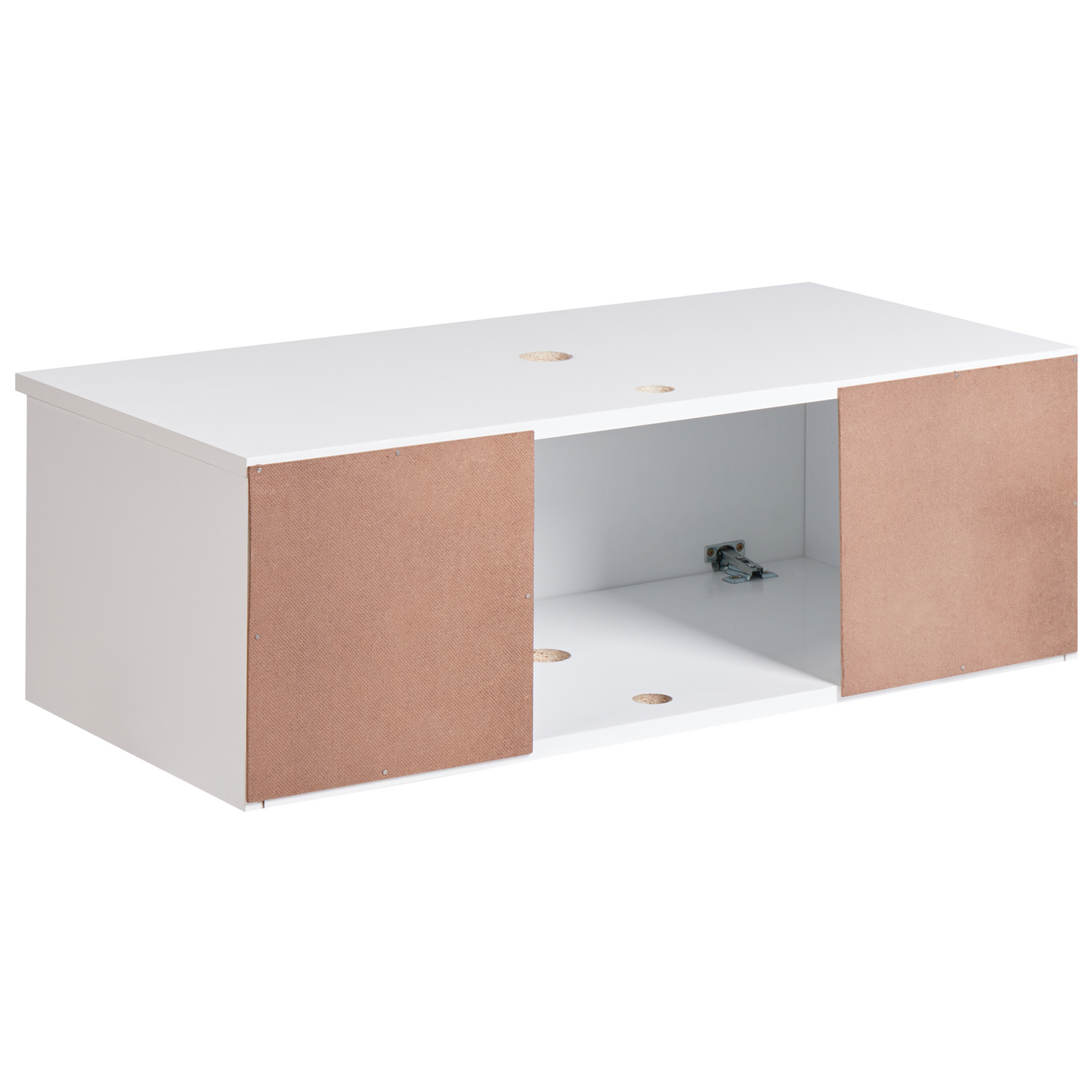 Wall Mounted Bathroom Cabinet White 80 x 40 Fluted Front