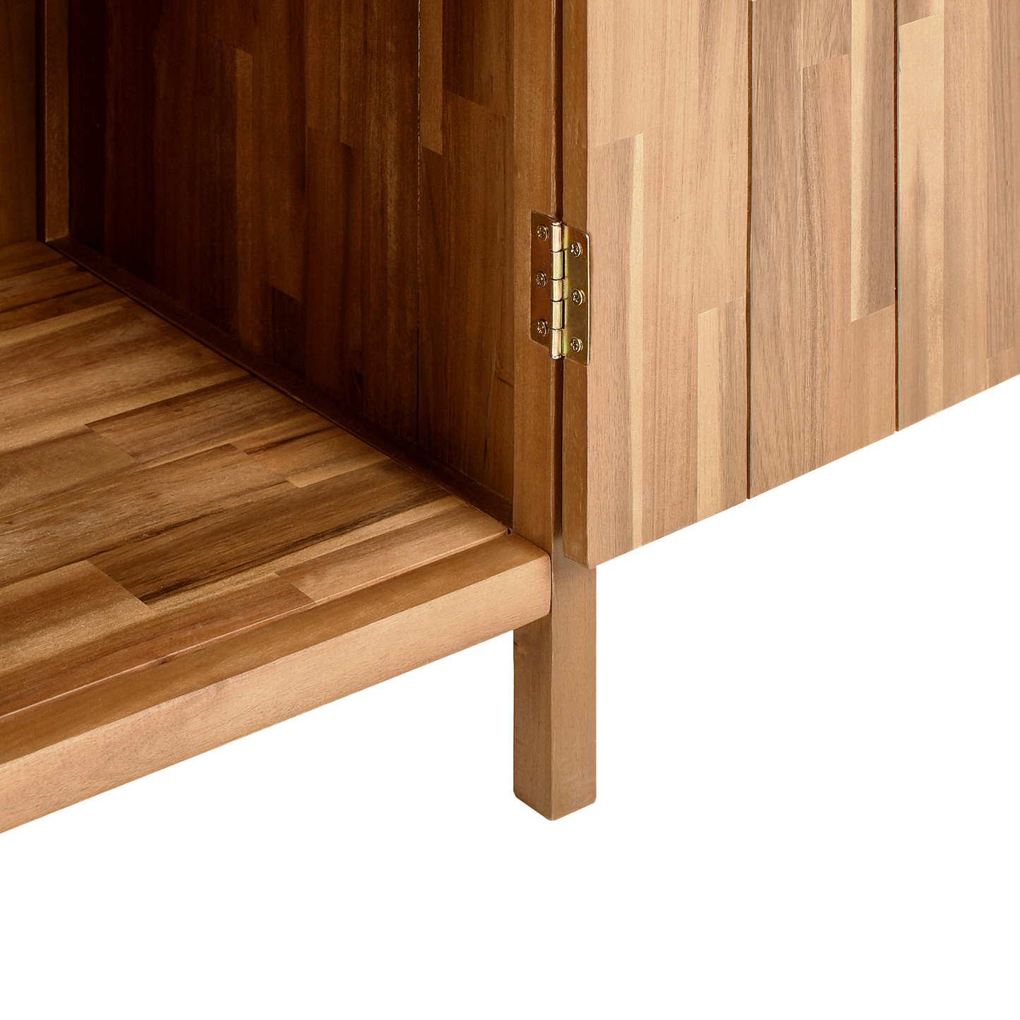 Acacia Outdoor Kitchen Cabinet Brown 2 Shelf Unit 50 x 50 x 90cm