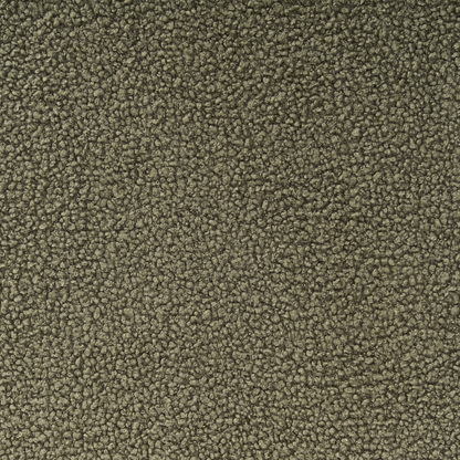 Boucle Bench Green and Brown Upholstered With Wooden Legs