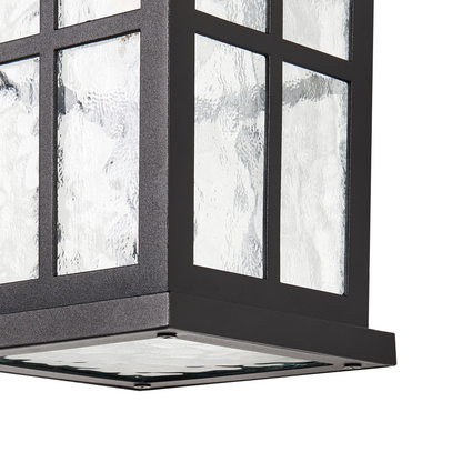Outdoor Wall Light Black Aluminium Glass Matte With Motion Sensor IP44 Modern Sconce