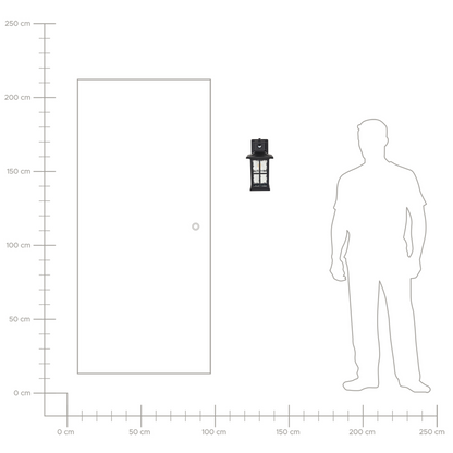 Outdoor Wall Light Black Aluminium Glass Matte With Motion Sensor IP44 Modern Sconce