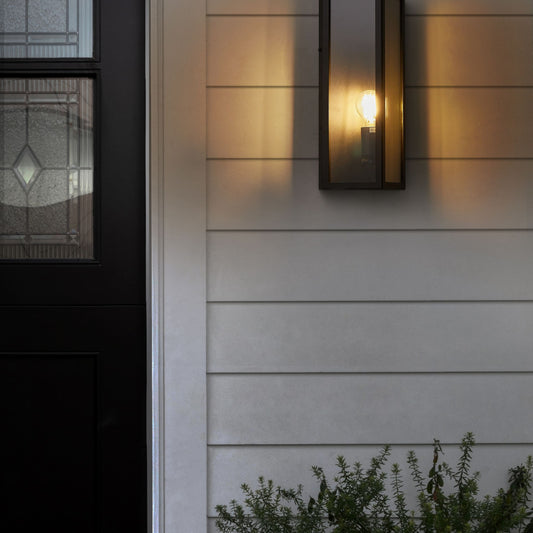 Matte Black Outdoor LED Wall Light Sconce IP44