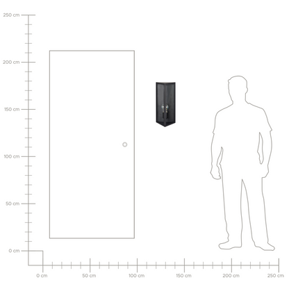Matte Black Outdoor LED Wall Light Sconce IP44