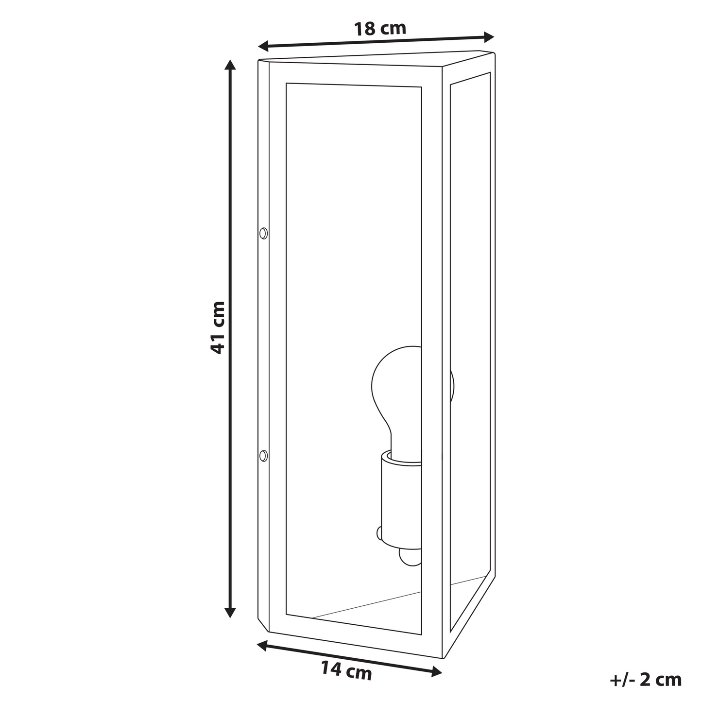 Matte Black Outdoor LED Wall Light Sconce IP44