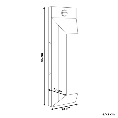 Wall Light Black Metal Sconce With Motion Sensor