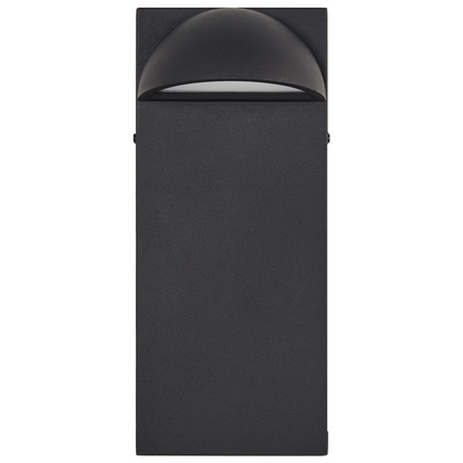 Outdoor LED Wall Light Black Matte IP44 Iron Glass Modern