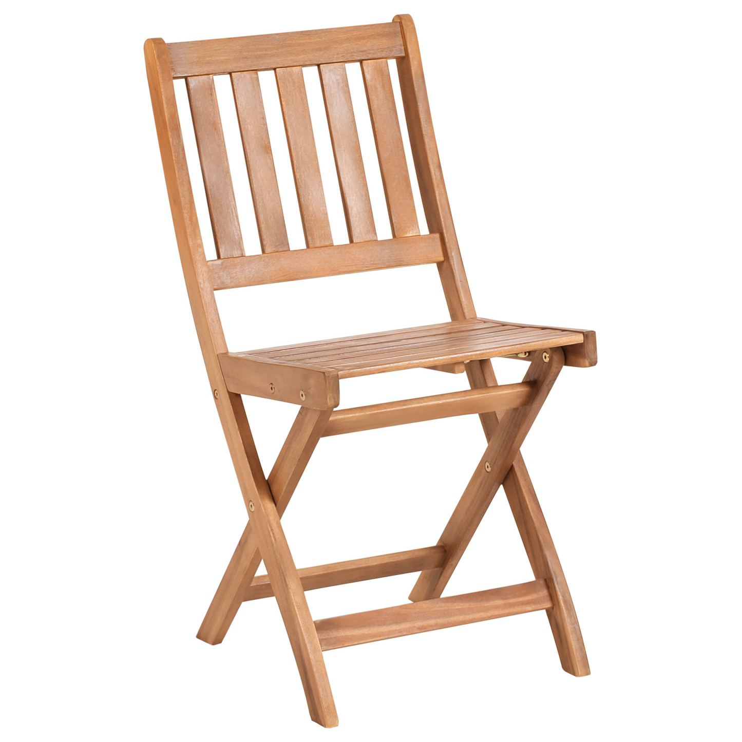 Acacia Home 3 Piece Folding Bistro Set Brown With 2 Chairs And Table