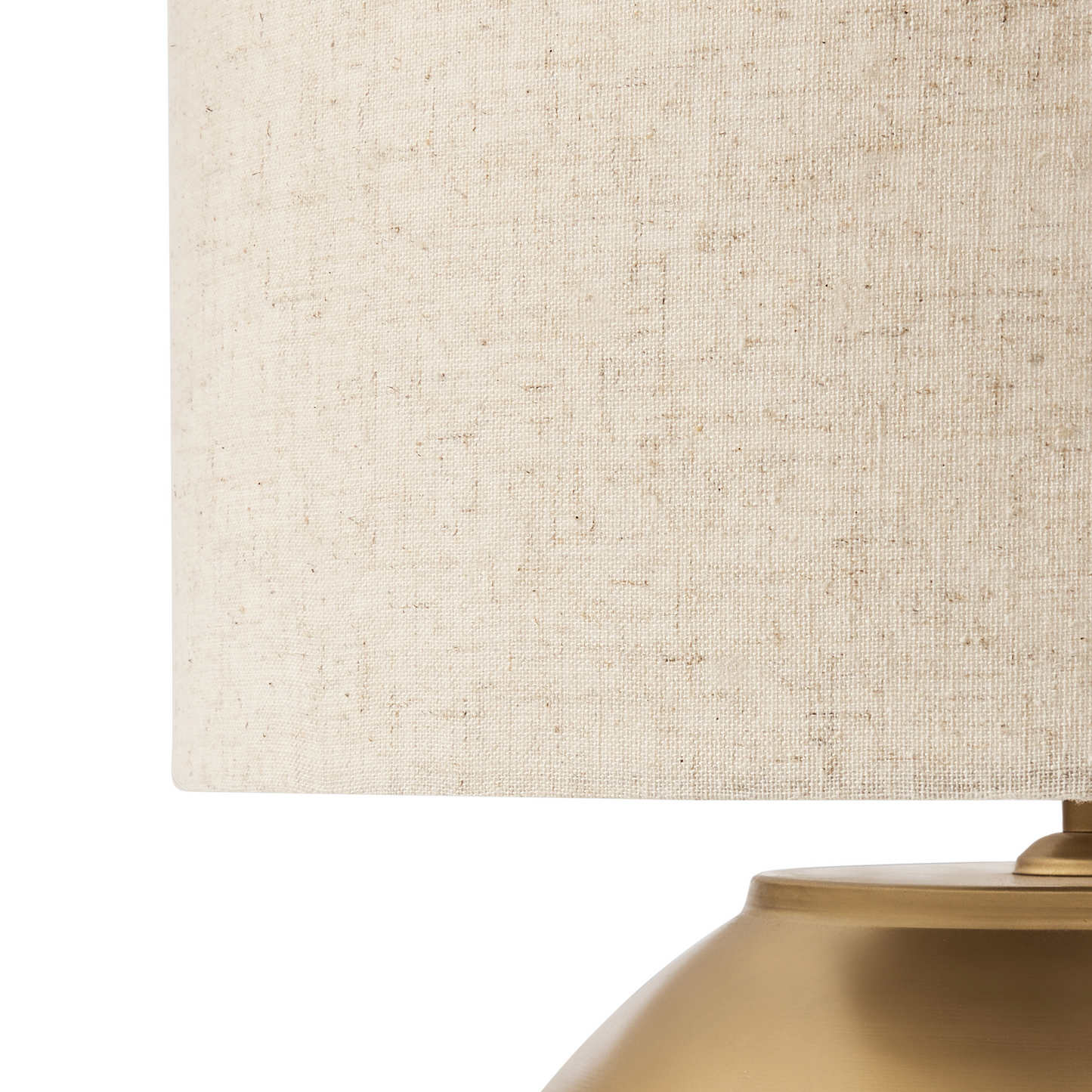 Table Lamp Beige Linen Shade Iron Base 54cm Modern