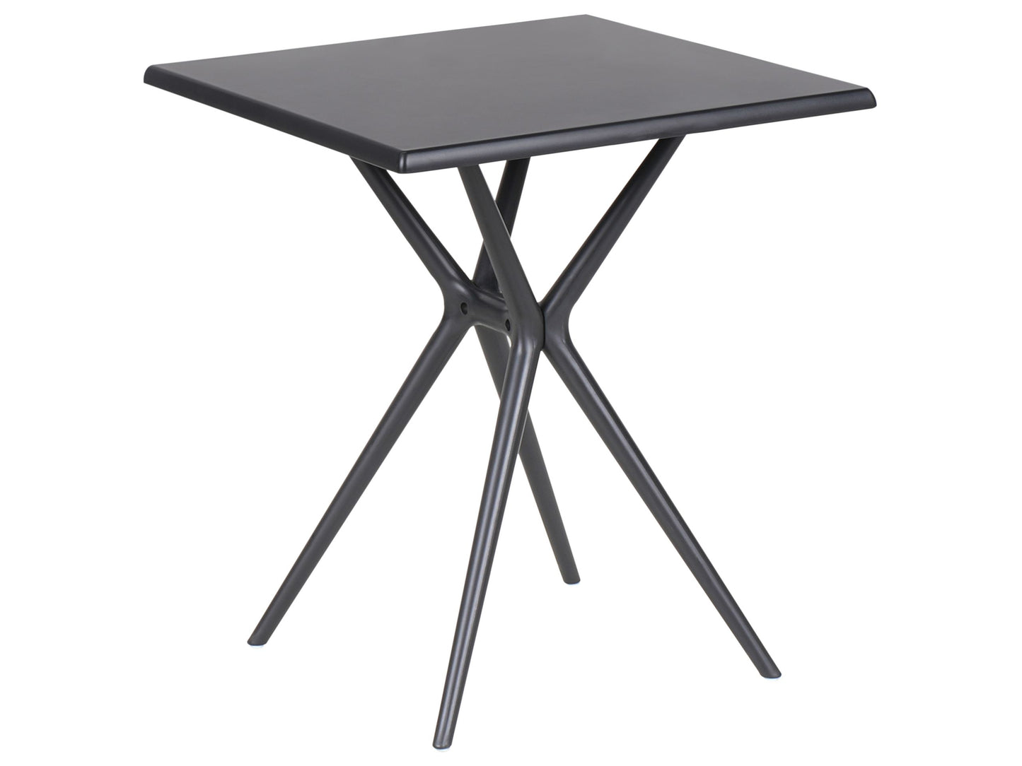 Garden Table 70 x 70cm Black Minimalist Square