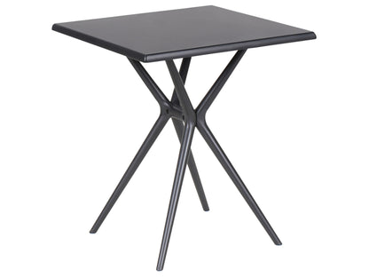 Garden Table 70 x 70cm Black Minimalist Square
