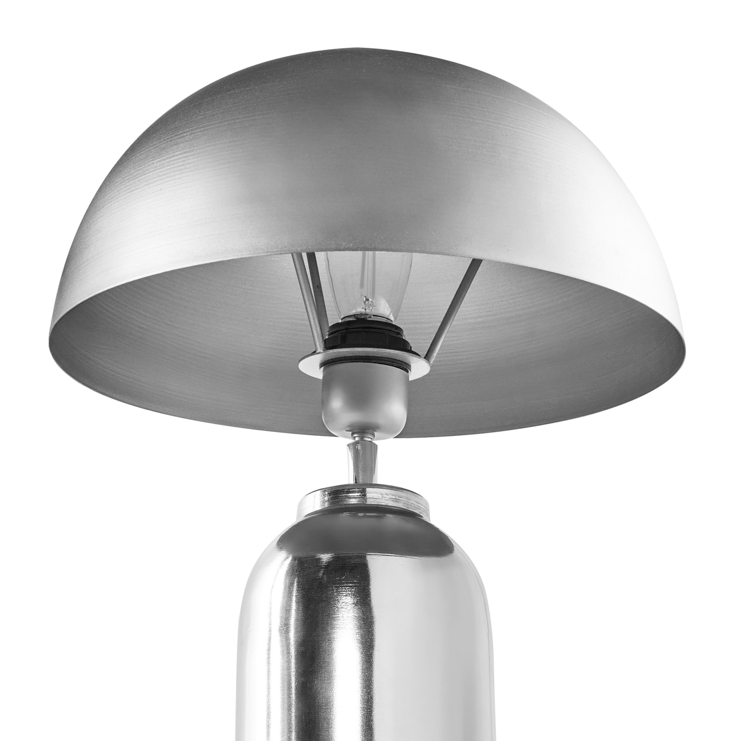 Table Lamp Silver Iron Base 55cm Modern Single Light