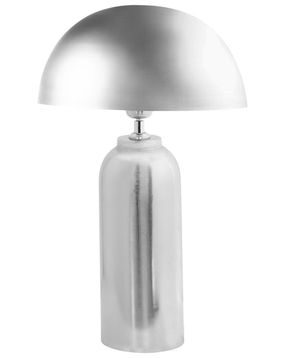 Table Lamp Silver Iron Base 47cm Single Light Modern Design