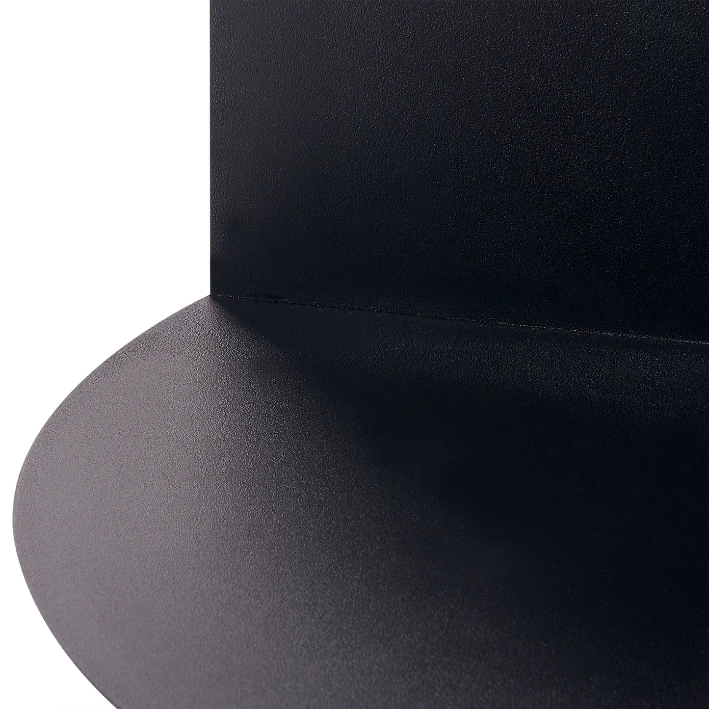 Evercraft Black Metal Round Side Table With Built In Shelf Open From One Side Geometric End Table