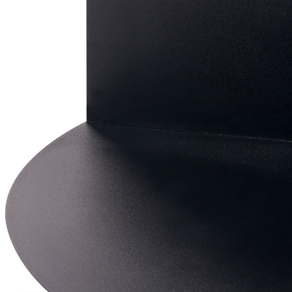 Evercraft Black Metal Round Side Table With Built In Shelf Open From One Side Geometric End Table