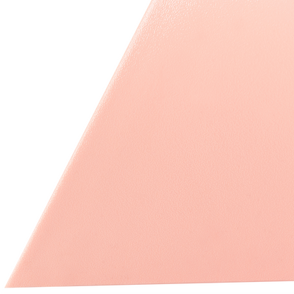 Pastel Pink Triangular Side Table With Geometric Form