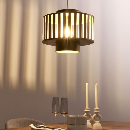 Pendant Lamp Openwork Cage Modern Ceiling Light