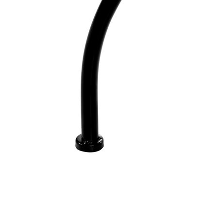 Garden Bistro Table Black 60cm Ceramic Floral Top