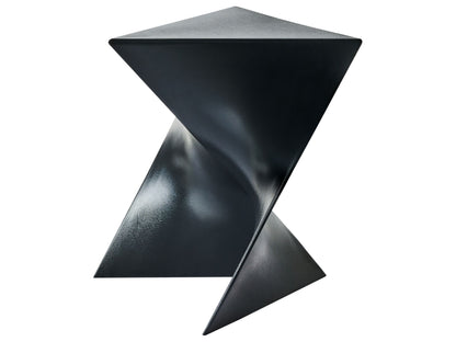 Triangular Black Side Table End Table Accent Piece