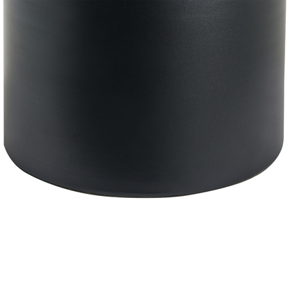 Geometric Black Metal Side Table Raised Edge
